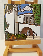 Hand Painted Spanish Mission Tile by Teissedre Designs Casas Adobes Church 6