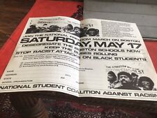 1975 Boston School Desegregation March, May 17, Original Flyer picture
