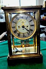 Antique 1900's Ansonia Made in USA Mantel Standing Clock Crystal Regulator picture