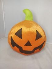 Fabric Orange Plush Toy Pumpkin Jack O'Lantern Halloween Autumn Fall Home Decor picture