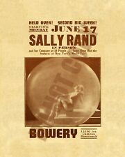 Sally Rand Burlesque Show at Hamtramck The Bowery Night Club Repro 8x10 Photo picture