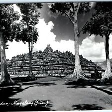 Vtg Magelang, Java, Indonesia RPPC Barabudur Buddhist Temple Real Photo PC A58 picture