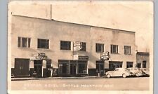 NEVADA HOTEL GREYHOUND STATION battle mountain nv photo postcard rppc ~CREASED picture