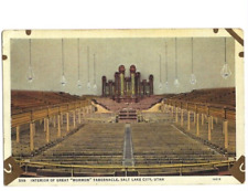Postcard - Interior Of Great Mormon Tabernacle - Salt Lake City Utah UT - c1940 picture