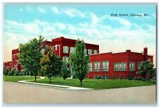 c1940 High School Exterior Building Sikeston Missouri Vintage Antique Postcard picture