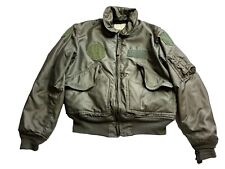 Vintage 1973 US Military Flyers Cold Weather Vietnam Jacket Zip Up Coat Medium picture