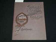 1899 SADLER'S BRYANT AND STRATTON COLLEGE CATALOGUE - BALTIMORE - J 6870 picture