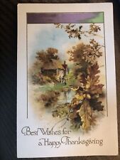 Best Wishes For A Happy Thanksgiving Winsch Schmucker Embossed Postcard 1910s picture
