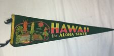 Vintage Hawaii Aloha State Souvenir Triangle Flag Pennant Felt picture