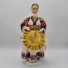Evelt Greek Porcelain Doll Benaki's Museum Copy Traditional Costume W/Tag picture