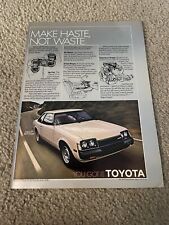 Vintage 1979 TOYOTA CELICA ST SPORT COUPE Print Ad 1970s WHITE picture