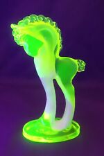 Mosser Slag Vaseline Glass Uranium Art Glass Trojan horse Figure / Figurine picture