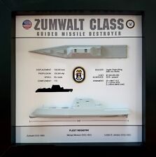 Zumwalt Class, Guided Missile Destroyer Shadow Display Box, 9