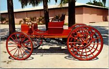 1897 Duryea Buggyaut Cars of Yesterday Sarasota Florida Chrome Postcard C37 picture