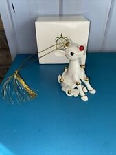 Lenox & Rudolph Co. Christmas Ornament Rudolph Rings in the Holiday  3 3/8