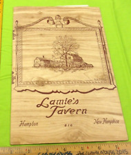 Lamie's Tavern restaurant menu 1952 Hampton New Hampshire picture