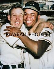 Larry Doby & Steve Gromek Colorized 8x10 Print-FREE SHIPPING picture