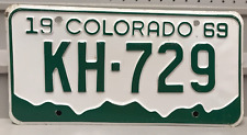 1969 Colorado License Plate KH-729 picture