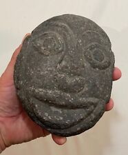 ancient 16th century antique Mexican Mayan natural stone rock face sculpture picture