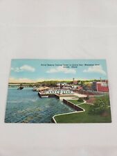C 1958 Naval Reserve Training Center Mississippi River on Quincy Bay IL Postcard picture