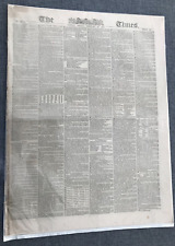 THE TIMES 24 FEBRUARY 1865 ORIGINAL NEWSPAPER picture