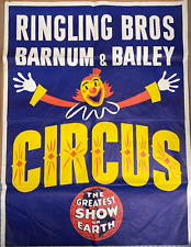 Vintage Ringling Bros Barnam and Bailey Circus Poster Murray Printing 53x40 picture