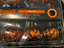 Yikes ORANGE  PUMPKIN STRING 8 LIGHTS~*Fall Decor~8ft~Mercury Glass Style picture