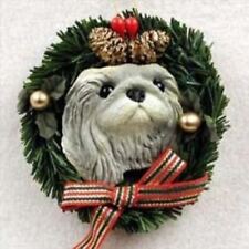 Wreath Xmas Ornament PEKINGESE Dog Breed Christmas Ornament RETIRED picture