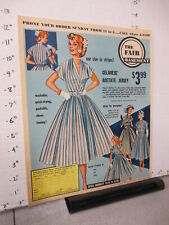 newspaper ad 1956 THE FAIR basement women's clothing Celanese dress fashion picture