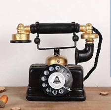 Large Creative Rotary Telephone Decor Statue Artist Figurine (Antique 7.3 Inch) picture