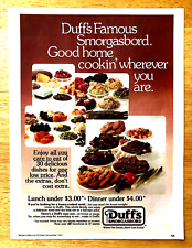 DUFF'S FAMOUS SMORGASBORD—BUFFET RESTAURANTS—VINTAGE 1981 MAGAZINE PRINT AD picture