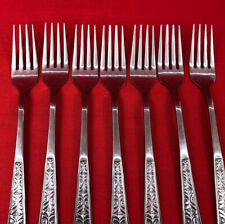 ALHAMBRA Stainless Salad/Desert Forks Made in Japan Total Of 7pcs Mid Century. picture