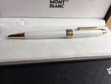 Montblanc meisterstack mb164 gold white ballpoint pen With Box picture