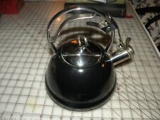 VTG Stainless Steel Tea Pot Professional Quality 2.7 QT/2.5L Korea EUC BLACK picture