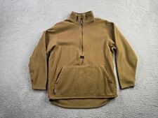 USMC Sweater Mens Large Coyote Brown Polartec Fleece Pullover Military Marines picture