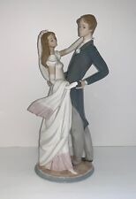 Vintage LLADRO I Love You Truly Dancing Bride & Groom LARGE Figurine #1528 1987 picture