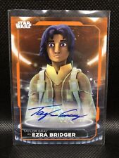 2021 Topps Star Wars Battle Plans Ezra Bridger Auto Orange /50 #A-TG Taylor Gray picture