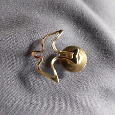 Vintage Gold Metal Lapel Pin Of Unknown Origin Or Meaning. Exact Age Unknown.  picture