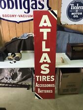 Atlas Tires Batteries Vintage Original Gas Oil Sign picture