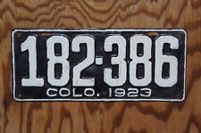1923 COLORADO License Plate # 182-386 picture