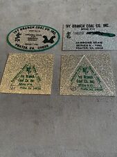 LOT OF 4 PRATER, VA. GLITTER IVY BRANCH COAL CO. INC. COAL MINING STICKERS picture