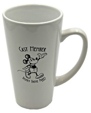 Disney Theme parks Cast Member Mickey Mouse Black White Tall Ceramic Coffee Mug picture
