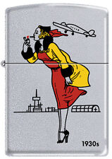 Zippo 1930s Windy Girl Satin Chrome Windproof Lighter VERY RARE HARD TO FIND picture
