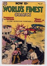 WORLD'S FINEST #72 1.25 SCARCE 1954 OFF-WHITE PAGES picture