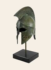 Greek Bronze Spartan Warrior Helmet with Meandros Crest picture