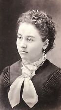 CDV Cabinet Card Photograph 1880s D Rider's Studio Upper Sandusky OH Woman   cp1 picture