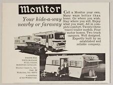1970 Print Ad Monitor Travel Trailers,Motorhomes,Pickup Truck Camper Wakarusa,IN picture