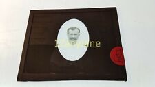 IDY Glass Magic Lantern Slide Photo Vintage UNKNOWN MAN WITH MOUSTACHE picture