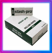 Authentic 25 Packs Stash Pro Organic Hemp Queen Size Slim Natural Rolling Papers picture