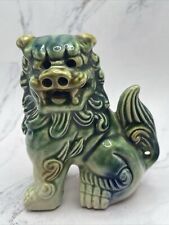 Small 4” Vintage Chinese Foo Dog Statue Protection Feng Shui Needs Mate picture